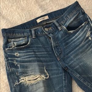 Women's Blue Distressed Jeans